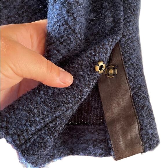 AG Adriano Goldschmied Wool Knit Jacket Med Blue and Black Blazer Office Career - Picture 8 of 12